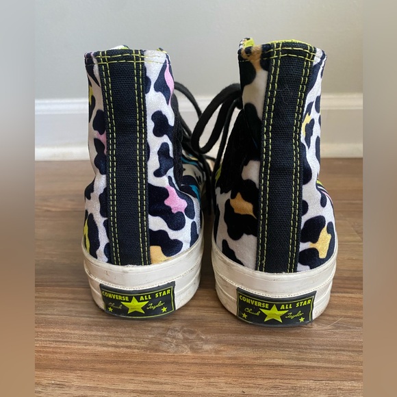 Converse Women's Chuck 70 Hi Velvet Egret/Black/Lime Twist-Size 6.5 - Picture 6 of 12